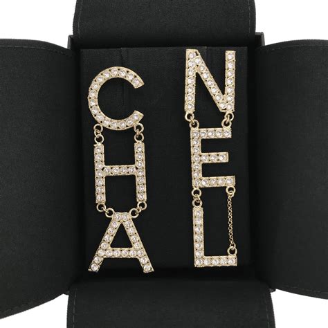 chanel letter dangle earrings|where to buy chanel earrings.